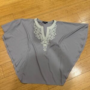 Marciano Gray with Gold Embroidery Tunic Dress